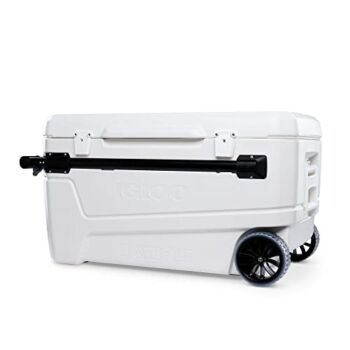 Igloo 110 Qt Glide Pro Portable Large Ice Chest Wheeled Cooler, White | The Storepaperoomates Retail Market - Fast Affordable Shopping
