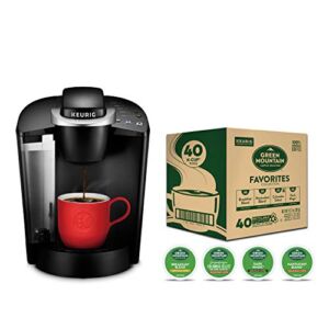 Keurig K-Classic Coffee Maker with Green Mountain Coffee Roasters Favorites Collection Variety Pack, 40 Count