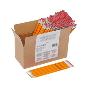 Amazon Basics Woodcased #2 Pencils, Pre-sharpened, HB Lead – Box of 150, Bulk Box