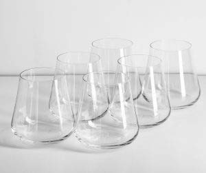 Gabriel-Glas – Set of 6 – New Stemless Austrian Crystal Wine Glass – DrinkArt Edition