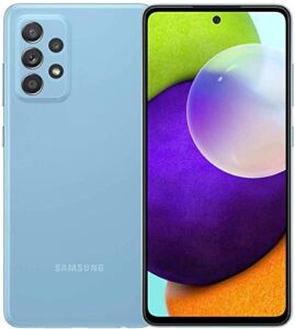 SAMSUNG Galaxy A52 (SM-A525F/DS) Dual SIM, 128GB/ 6GB RAM, 6.5” Factory Unlocked GSM, International Version – No Warranty – Awesome Blue