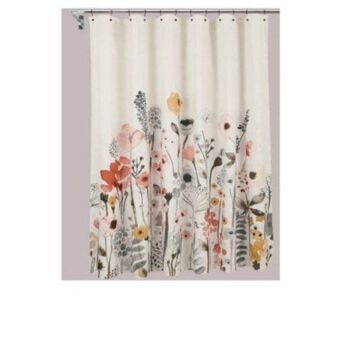Floral Wave Shower Curtain 100% Cotton 72″x 72″ | The Storepaperoomates Retail Market - Fast Affordable Shopping
