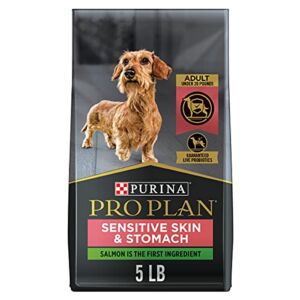 Purina Pro Plan Sensitive Skin and Sensitive Stomach Small Breed Dog Food, Salmon & Rice Formula – 5 lb. Bag