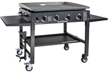 Blackstone 36 Inch Gas Griddle Cooking Station 4 Burner Flat Top Gas Grill Propane Fuelled Restaurant Grade Professional 36” Outdoor Griddle Station with Side Shelf (1554) | The Storepaperoomates Retail Market - Fast Affordable Shopping