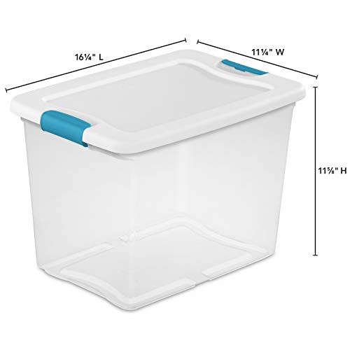 Sterilite 25 Qt./24 L Latching Box Clears, Quart, White, 6 Piece | The Storepaperoomates Retail Market - Fast Affordable Shopping