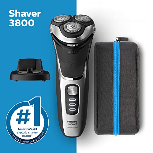 Philips Norelco Shaver 3800, Rechargeable Wet & Dry Shaver with Pop-up Trimmer, Charging Stand and Storage Pouch, Space Gray, S3311/85 | The Storepaperoomates Retail Market - Fast Affordable Shopping
