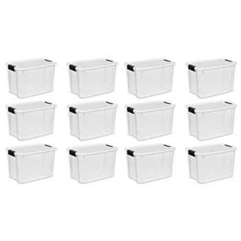 STERILITE Ultra Latch Storage Box (12 Count, Clear,30 Quart) | The Storepaperoomates Retail Market - Fast Affordable Shopping