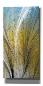 Epic Graffiti ‘ Fountain Grass III’ by James Burghardt Giclee Canvas Wall Art, 12″ x 24″, Yellow
