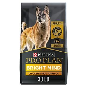 Purina Pro Plan Senior Dog Food With Probiotics for Dogs, Bright Mind 7+ Chicken & Rice Formula – 30 lb. Bag
