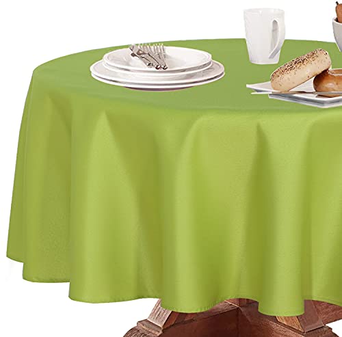 Obstal Round Table Cloth, Oil-Proof Spill-Proof and Water Resistance Microfiber Tablecloth, Decorative Fabric Circular Table Cover for Outdoor and Indoor Use (Light Green, 70 Inch Diameter) | The Storepaperoomates Retail Market - Fast Affordable Shopping