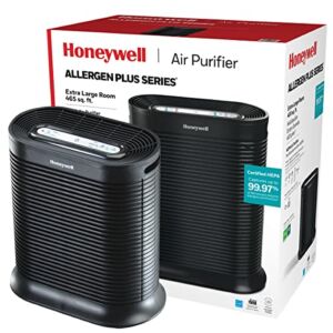 Honeywell HPA300 HEPA Air Purifier for Extra Large Rooms – Microscopic Airborne Allergen+ Reducer, Cleans Up To 2250 Sq Ft in 1 Hour – Wildfire/Smoke, Pollen, Pet Dander, and Dust Air Purifier – Black