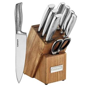 Cuisinart MAIN-43205 10-Piece Elite Series Hammered Collection Block Set, Stainless Steel