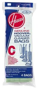 Hoover Type C Bottom Fill Upright Vacuum Cleaner Replacement Bags, Package of 3