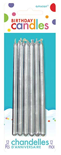 Amscan High Quality Silver Mini Taper Birthday Candles, 5″ | The Storepaperoomates Retail Market - Fast Affordable Shopping