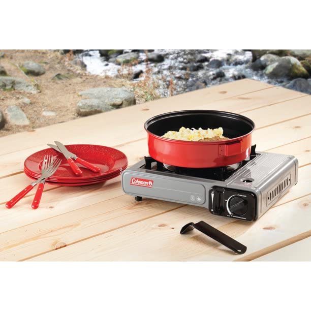 Coleman Camp Bistro 1-burner Butane Kitchen Outdoor Camping Trip Picnic Cooking Stove, Durable Enameled Steel Case,porcelain Enameled Cooking Surface,lightweight and Compact Design | The Storepaperoomates Retail Market - Fast Affordable Shopping