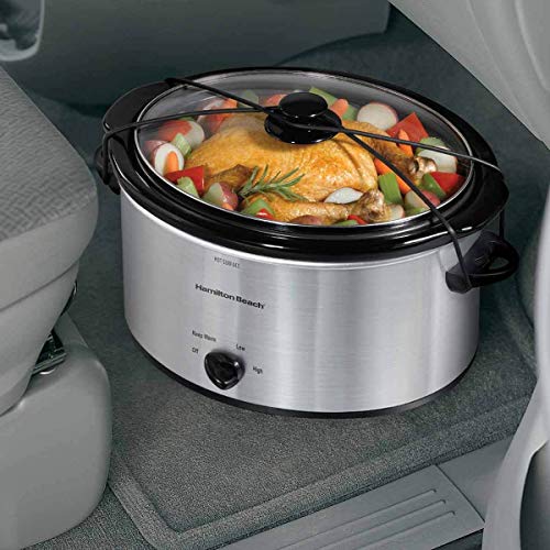 Hamilton Beach 5-Quart Portable Slow Cooker, Silver | The Storepaperoomates Retail Market - Fast Affordable Shopping