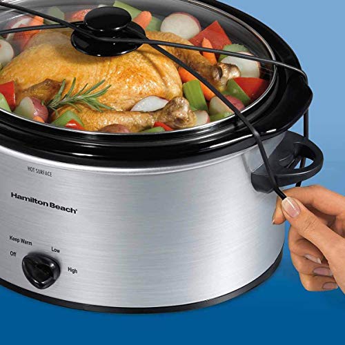 Hamilton Beach 5-Quart Portable Slow Cooker, Silver | The Storepaperoomates Retail Market - Fast Affordable Shopping