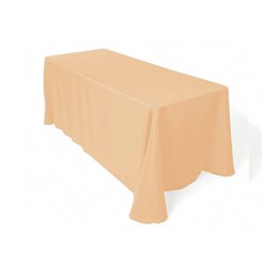 Runner Linens Factory Rectangular Polyester Tablecloth 90×156 Inches (Peach)