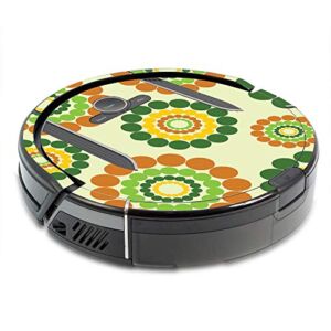 MightySkins Skin Compatible with Shark Ion Robot R85 Vacuum Minimum Coverage – Hippie Flowers | Protective, Durable, and Unique Vinyl wrap Cover | Easy to Apply, Remove | Made in The USA