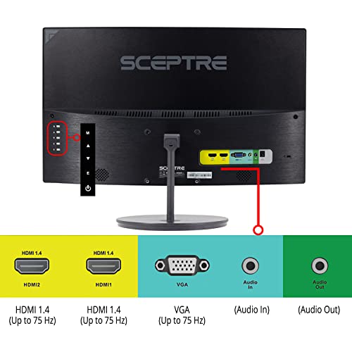 Sceptre Curved 27″ 75Hz LED Monitor HDMI VGA Build-In Speakers, EDGE-LESS Metal Black 2019 (C275W-1920RN) | The Storepaperoomates Retail Market - Fast Affordable Shopping