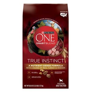 Purina ONE High Protein, Natural Dry Dog Food, True Instinct With Real Turkey & Venison – 3.8 lb. Bag