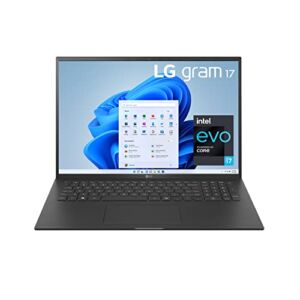 LG Gram 17Z95P Laptop 17″ Ultra-Lightweight, IPS, (2560 x 1600), Intel Evo 11th gen CORE i7 , 16GB RAM, 2TB SSD, Windows 11 Home, 80Wh Battery, Alexa Built-in, 2X USB-C, HDMI, USB-A – Black