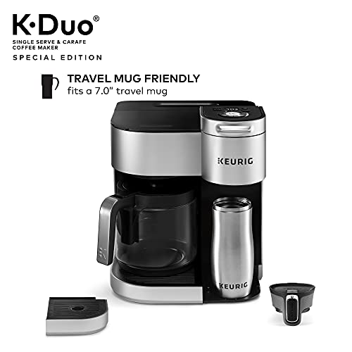 Keurig K-Duo Special Edition Coffee Maker, Single Serve and 12-Cup Drip Coffee Brewer, Compatible with K-Cup Pods and Ground Coffee, Silver | The Storepaperoomates Retail Market - Fast Affordable Shopping
