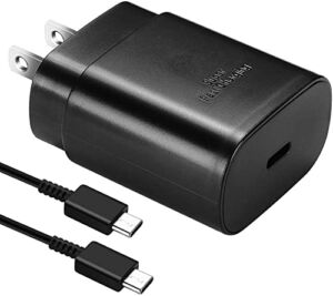 Super Fast Charger Type C,25W USB-C Wall Charger for Samsung Galaxy S22/S22 Ultra/S22+/S21/S21Ultra/S21 Plus/S20/S20 Ultra/S10/Note 10 20/Note 20 Ultra,Fast Charging Block with 5Ft Phone Charger Cable