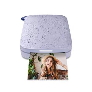 HP Sprocket Portable 2×3″ Instant Photo Printer (Lilac) Print Pictures on Zink Sticky-Backed Paper from your iOS & Android Device.