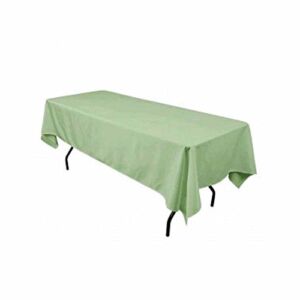 Runner Linens Factory Rectangular Polyester Tablecloth 60×120 Inches (Sage)