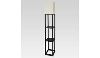 Threshold Shelf Floor Lamp with White Shade – Black | The Storepaperoomates Retail Market - Fast Affordable Shopping