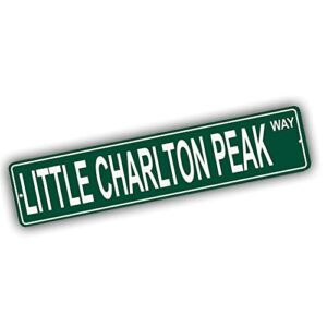 California Mountains Pick Your Mountain Compatible/Replacement for Little Charlton Peak United States Mountain Aluminum Metal Tin Street Sign Style Home Decor For Man Cave Poker Tavern Game Room