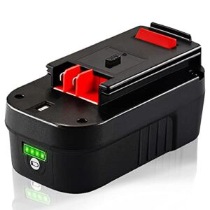 【Lithium-ion | NOT Ni-Mh】 3000mAh 18V Replacement Battery for Black and Decker 18V HPB18 HPB18-OPE 244760-00 A1718 FS18FL FSB18 Firestorm Cordless Power Tools Lithium Battery
