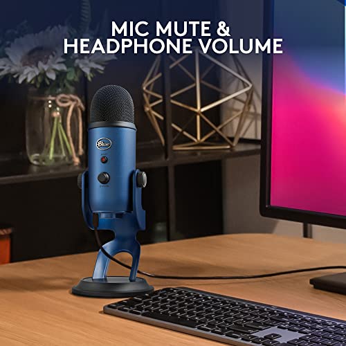 Blue Yeti USB Microphone for PC, Mac, Gaming, Recording, Streaming, Podcasting, Studio and Computer Condenser Mic with Blue VO!CE effects, 4 Pickup Patterns, Plug and Play – Midnight Blue | The Storepaperoomates Retail Market - Fast Affordable Shopping