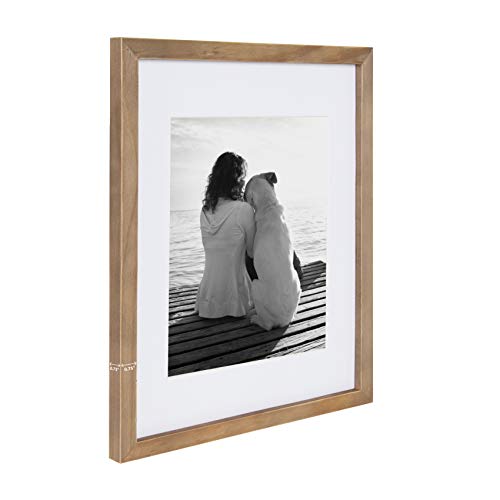 DesignOvation Gallery Wood Photo Frame Set for Customizable Wall Display, Rustic Brown 11×14 matted to 8×10, Pack of 4 | The Storepaperoomates Retail Market - Fast Affordable Shopping