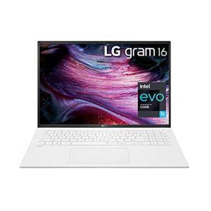 LG Gram 16Z90P – 16″ WQXGA (2560×1600) Ultra-Lightweight Laptop, Intel evo with 11th gen CORE i5 1135G7 CPU , 8GB RAM, 256GB SSD, Alexa Built-in, 22 Hours Battery, Thunderbolt 4, White – 2021