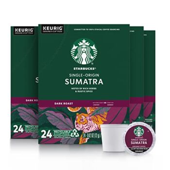 Starbucks K-Cup Coffee Pods—Dark Roast Coffee—Sumatra for Keurig Brewers—100% Arabica—4 boxes (96 pods total) | The Storepaperoomates Retail Market - Fast Affordable Shopping