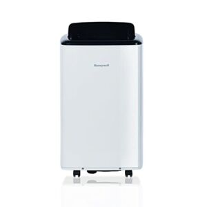 Honeywell 8,000 BTU Compact Portable Air Conditioner with Dehumidifier & Fan, Cools Rooms Up To 350 Sq. Ft, Includes Drain Pan & Insulation Tape, HF8CESWK5, Black/White