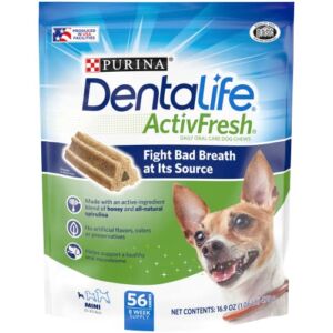 Dentalife Purina ActivFresh Daily Oral Care Mini Dog Chews – 56 Treats