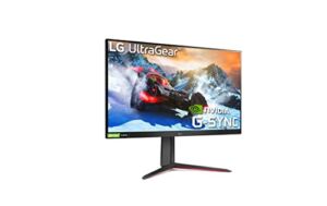 LG 32GN63T-B 32” Ultragear QHD 165Hz HDR10 Monitor with NVIDIA G-SYNC Compatibility and AMD FreeSync Premium (Renewed)