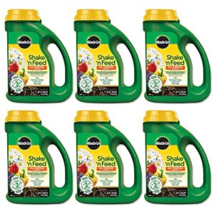Miracle-Gro Shake ‘N Feed All Purpose Plant Food, Plant Fertilizer, 4.5 lbs. (6-Pack)