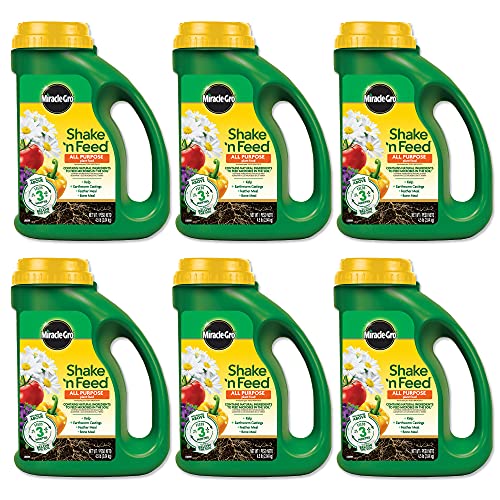 Miracle-Gro Shake ‘N Feed All Purpose Plant Food, Plant Fertilizer, 4.5 lbs. (6-Pack) | The Storepaperoomates Retail Market - Fast Affordable Shopping