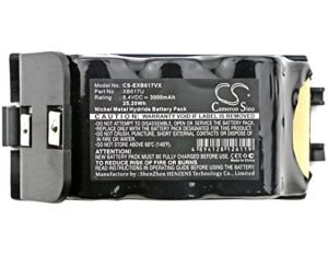 CameronSino Replacement Battery for Euro PRO XB617U, Shark XB617U Backup Battery 3000mAh / 25.20Wh /8.4V, Black
