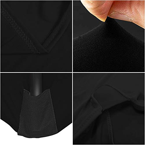 ABCCANOPY Spandex Table Cover 6 ft. Fitted 30+ Colors Polyester Tablecloth Stretch Spandex Table Cover-Table Toppers (6 FT, Black) | The Storepaperoomates Retail Market - Fast Affordable Shopping