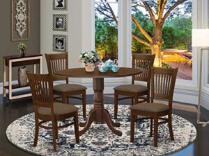East West Furniture DLVA5-ESP-C Dining Table Set, 5-Piece