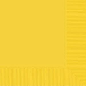 Amscan 61211.09 Yellow Sunshine 2-Ply Luncheon Napkins – 6.5″ x 6.5″, 40 Ct