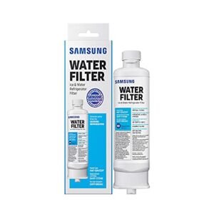 SAMSUNG Genuine Filter for Refrigerator Water and Ice, Carbon Block Filtration, Removes 99% of Harmful Contaminants for Clean, Clear Drinking Water, 6-Month Life, HAF-QIN/EXP, 1 Pack