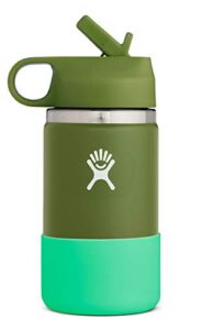 Hydro Flask 12 oz. Kids Wide Mouth Water Bottle with Straw Lid- Stainless Steel, Reusable, Vacuum Insulated