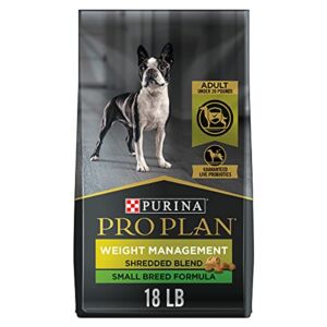 Purina Pro Plan Small Breed Weight Management Dog Food, Shredded Blend Chicken & Rice Formula – 18 lb. Bag