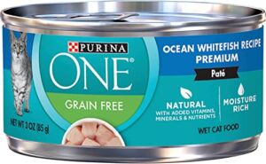 Purina ONE Grain Free Ocean Whitefish Recipe Moisture Rich,High in Protein (12 CANS) (NET WT 3 OZ Each)